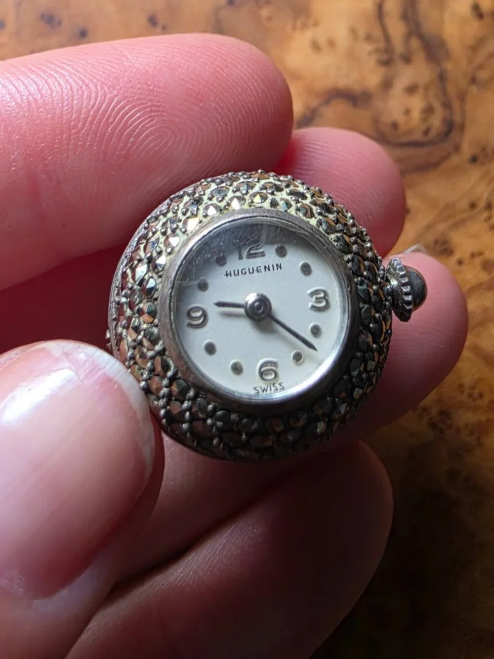 Art Deco Marcasite Pendant Watch